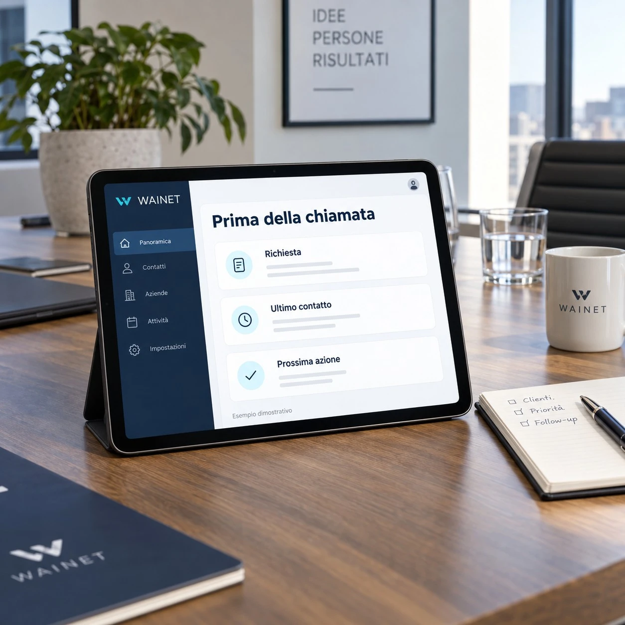 Mockup dimostrativo: Assistente IA per il team commerciale