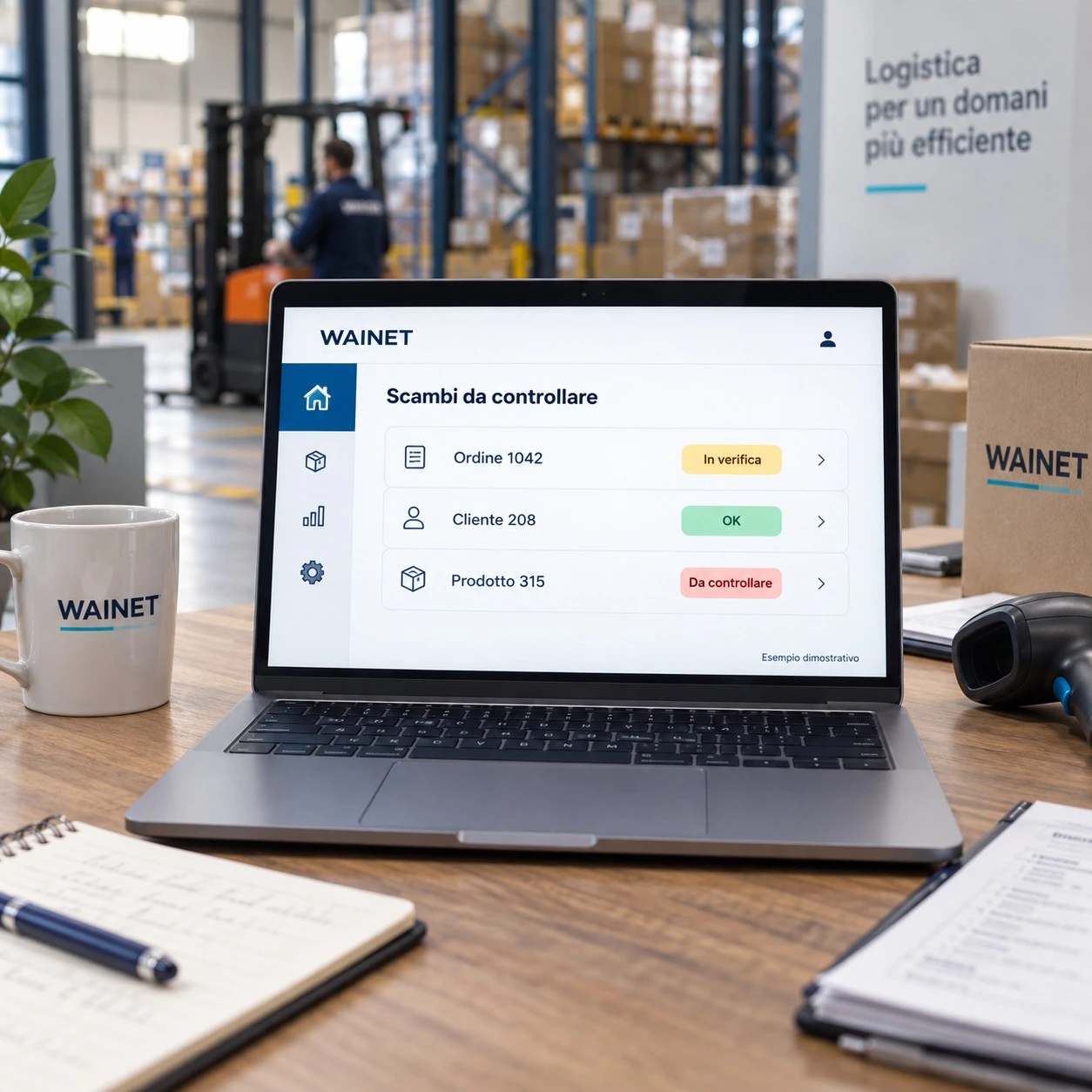 Mockup dimostrativo: Collega gestionale, CRM ed e-commerce