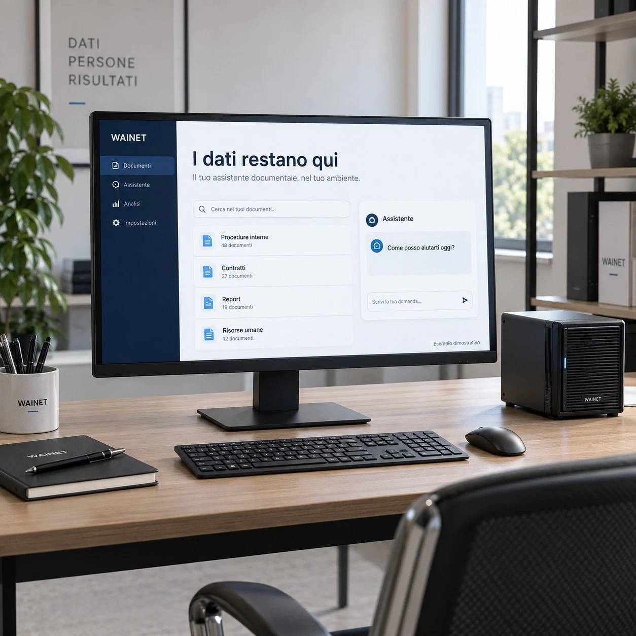 Mockup dimostrativo: IA privata nella tua azienda
