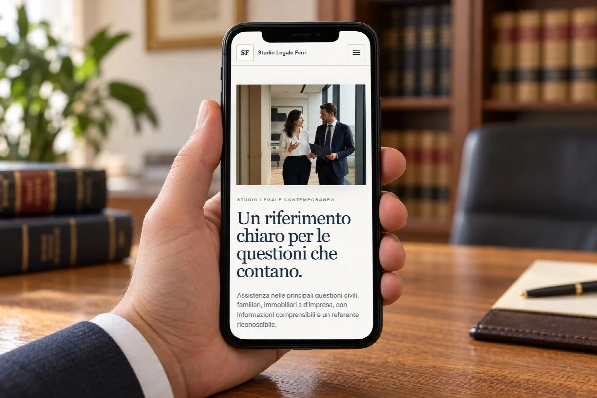 Sito Web professionale Studio Legale Classic su smartphone