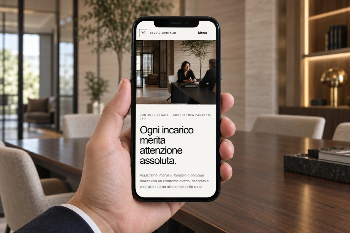 Sito Web professionale Studio Legale Premium su smartphone